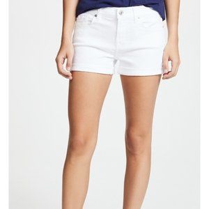 7 for all Mankind White Denim Shorts Sz 27